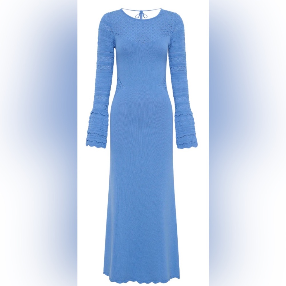 Kivari Blue Knit Maxi Dress – US 4 – Fits size 0/2
